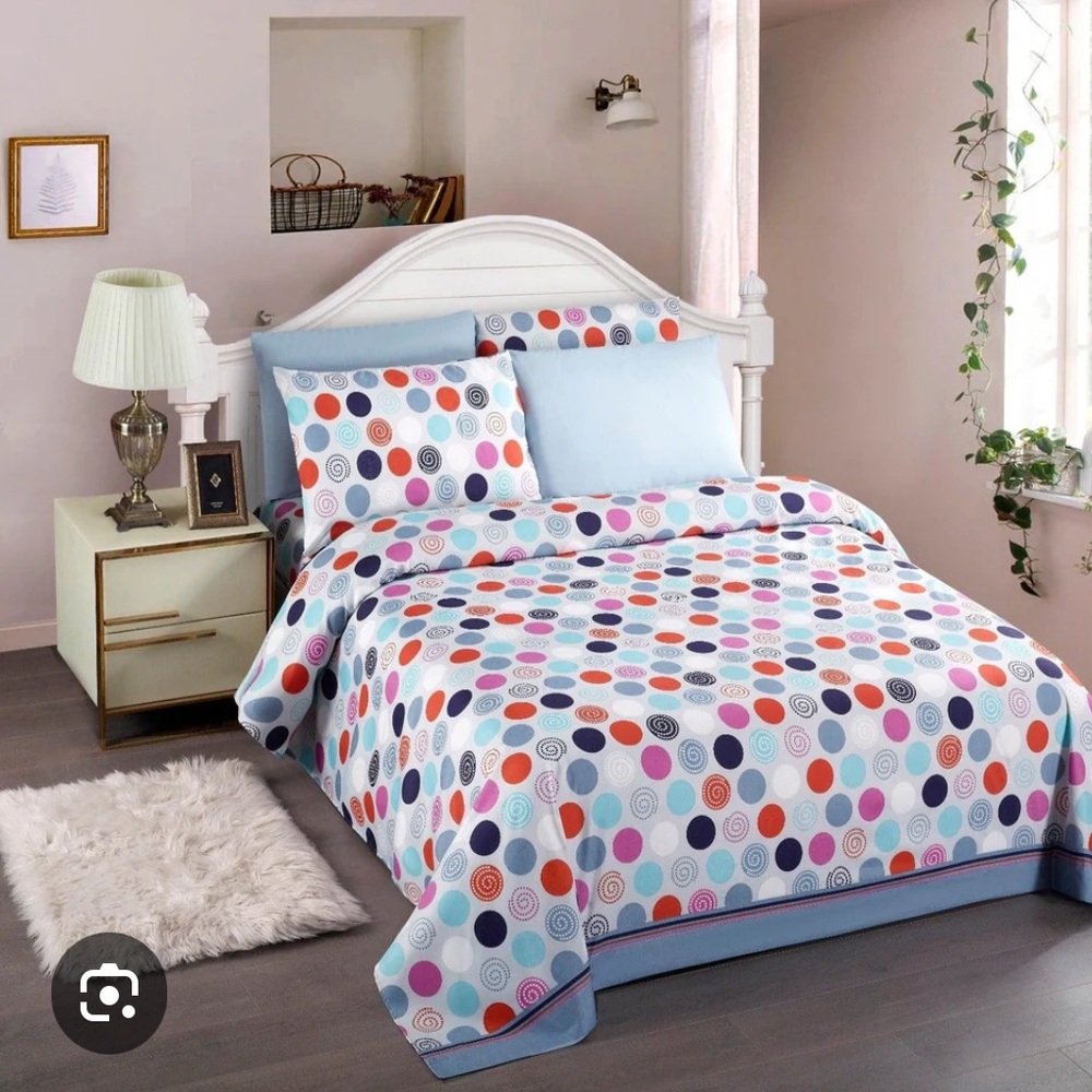 Pearl Bay 1800 Luxury Microfiber 6 Piece Bed Sheet Set Queen Sz 1 Fitted Flat